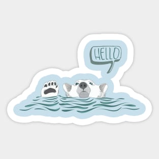 Hello from the polar side Sticker
